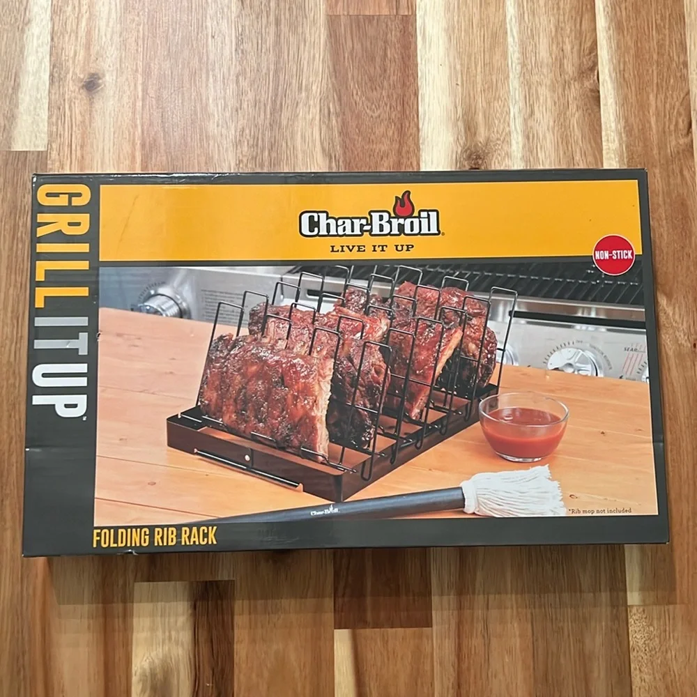 Char Broil Folding Rib Rack - Picture 1 of 6